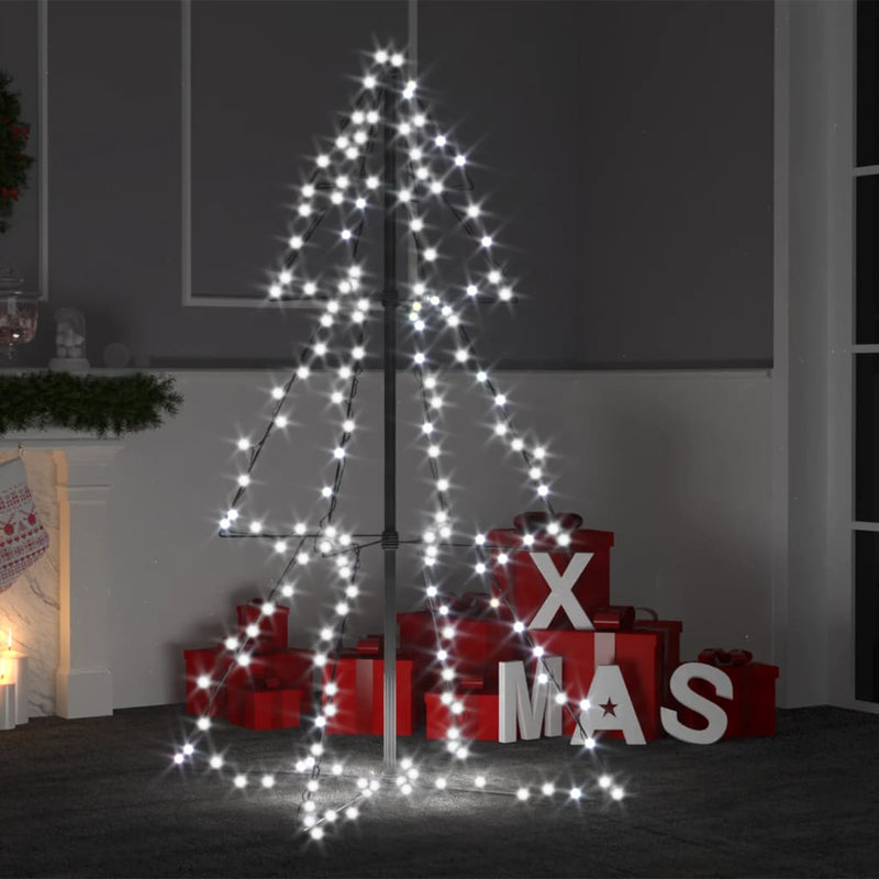 vidaXL 160 LED-es beltéri/kültéri kúp alakú karácsonyfa 78 x 120 cm