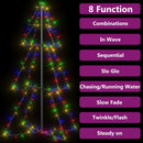 vidaXL 160 LED-es beltéri/kültéri kúp alakú karácsonyfa 78 x 120 cm