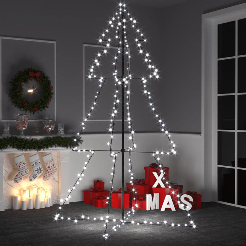 vidaXL 240 LED-es beltéri/kültéri kúp alakú karácsonyfa 118 x 180 cm