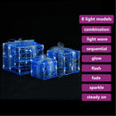 vidaXL 3 darab dekoratív akril hideg fehér karácsonyi ajándékdoboz