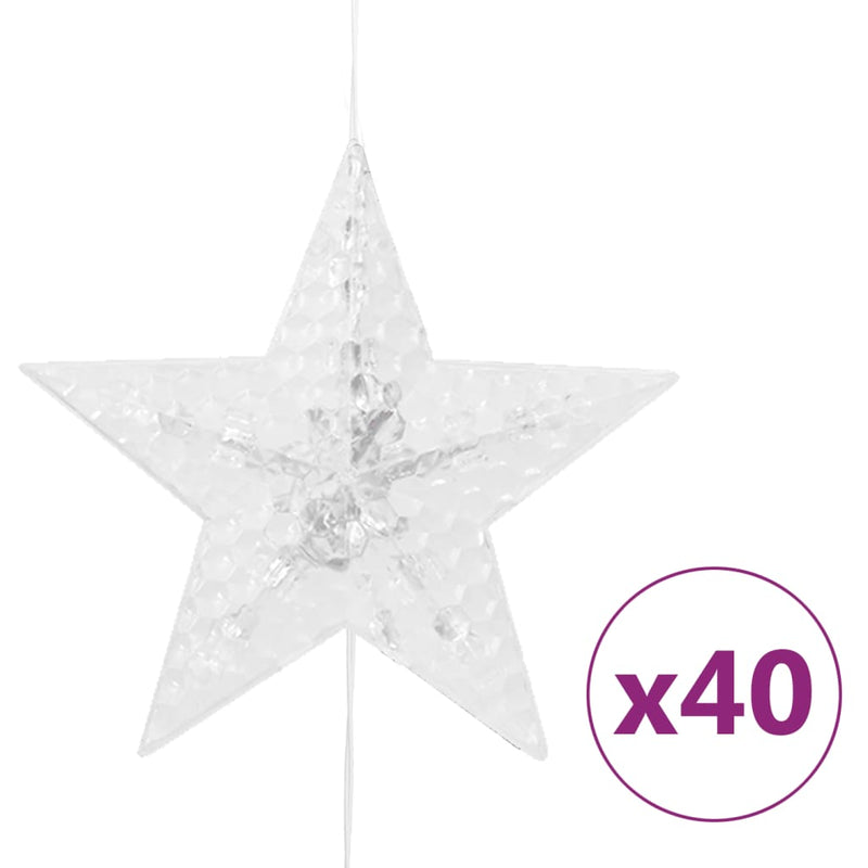 vidaXL 8 funkciós csillagdíszes fényfüggöny 200 kék LED-del