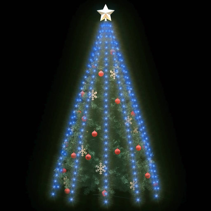 vidaXL karácsonyfa-fényfüzér 250 kék LED-del 250 cm