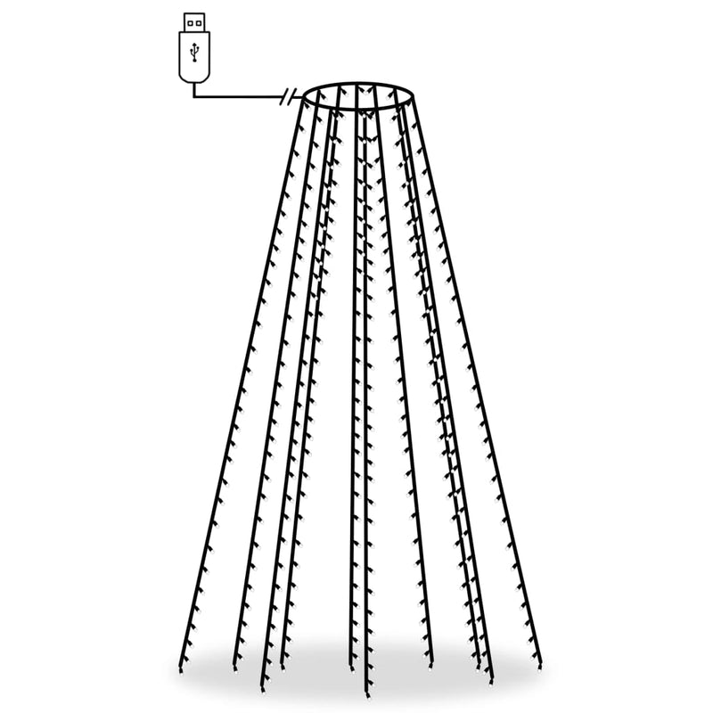 vidaXL karácsonyfa-fényfüzér 300 kék LED-del 300 cm