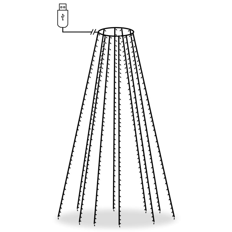 vidaXL karácsonyfa-fényháló 400 kék LED-del 400 cm