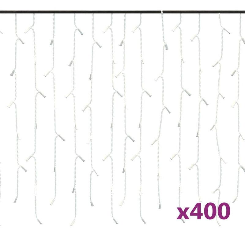 vidaXL 8 funkciós színes LED-es jégcsapfényfüggöny 400 LED-del 10 m