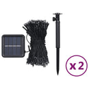 vidaXL 2 db 2x200 LED-es hideg fehér bel-/kültéri napelemes fényfüzér