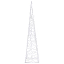vidaXL dekoratív hideg fehér fényű LED-es akril fénykúp 60 cm