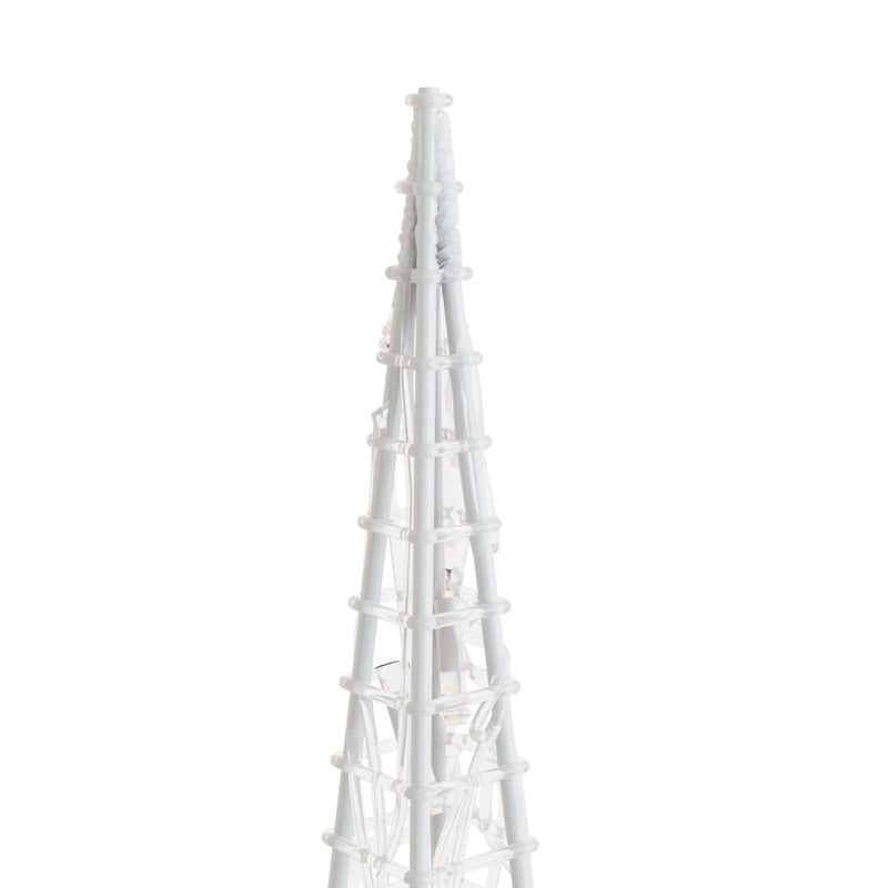 vidaXL többfényű LED-es akril díszfénykúpszett 60/90/120 cm