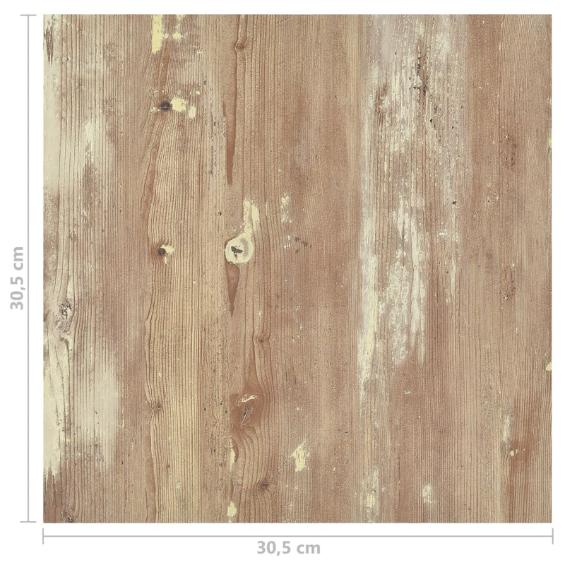 vidaXL 20 db barna öntapadó PVC padlólap 1,86 m²