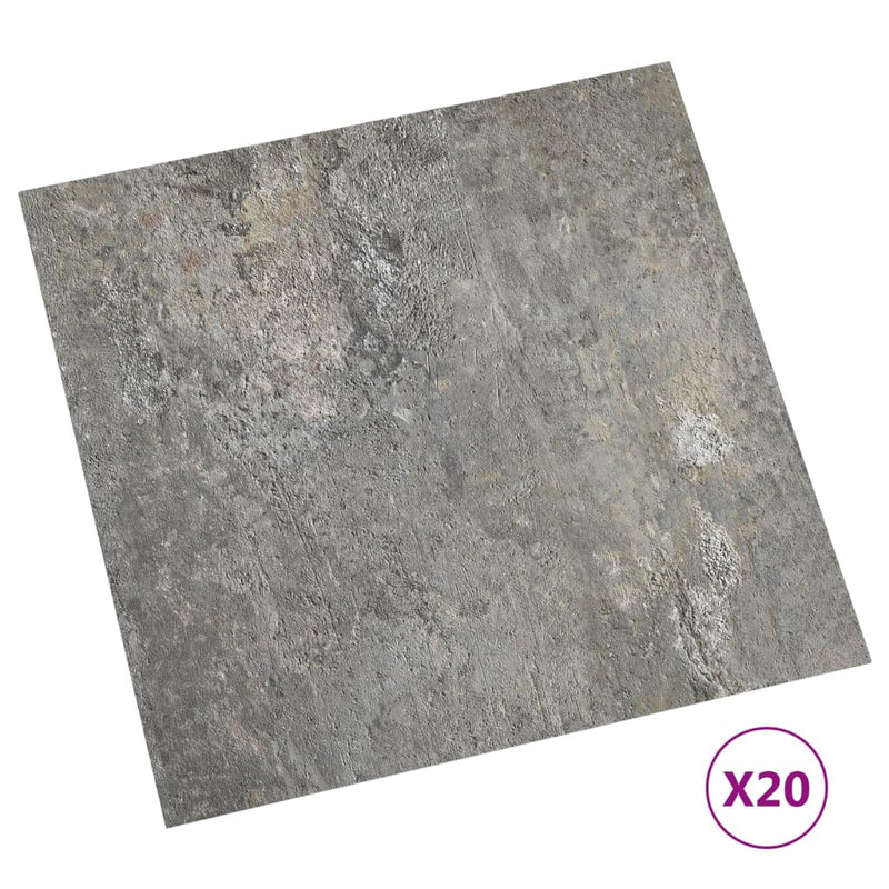 vidaXL 20 db szürke öntapadó PVC padlólap 1,86 m²