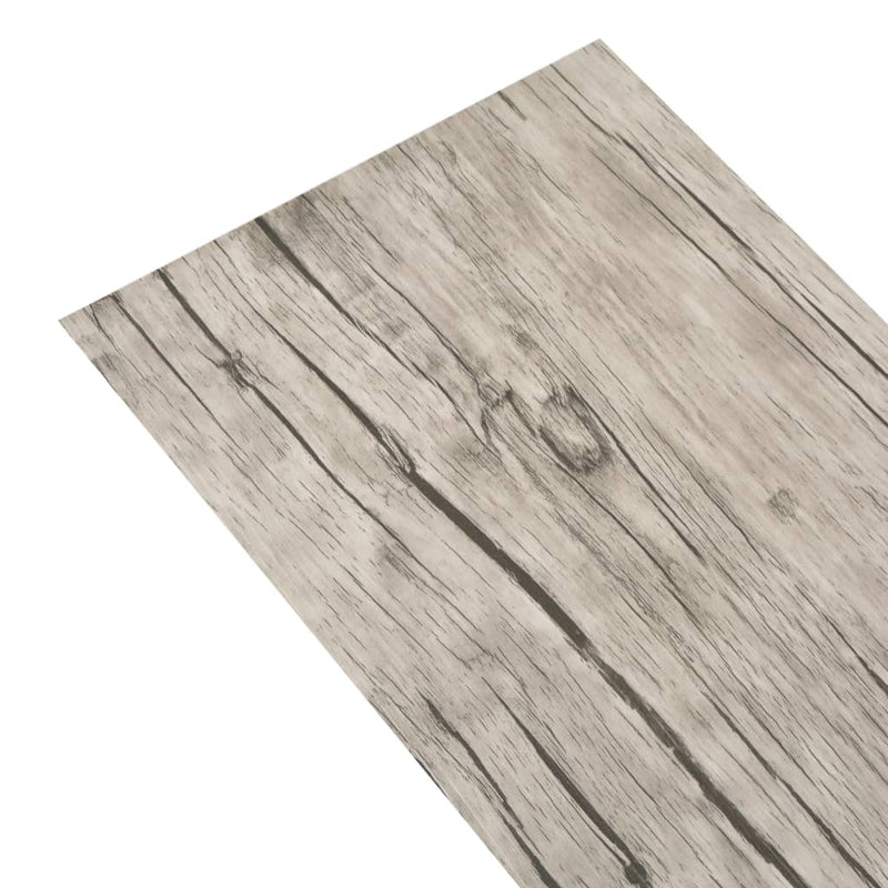 vidaXL világos tölgyszínű 2 mm-es PVC padlóburkoló lapok 5,21 m²