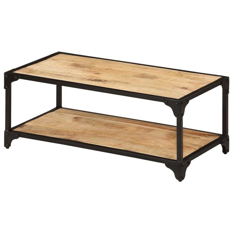 vidaXL tömör nyers mangófa dohányzóasztal 90 x 45 x 35 cm