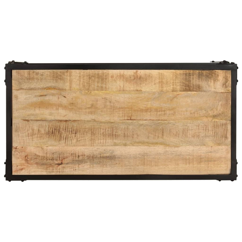 vidaXL tömör nyers mangófa dohányzóasztal 90 x 45 x 35 cm