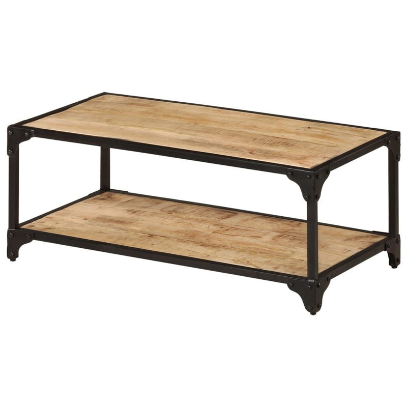 vidaXL tömör nyers mangófa dohányzóasztal 90 x 45 x 35 cm