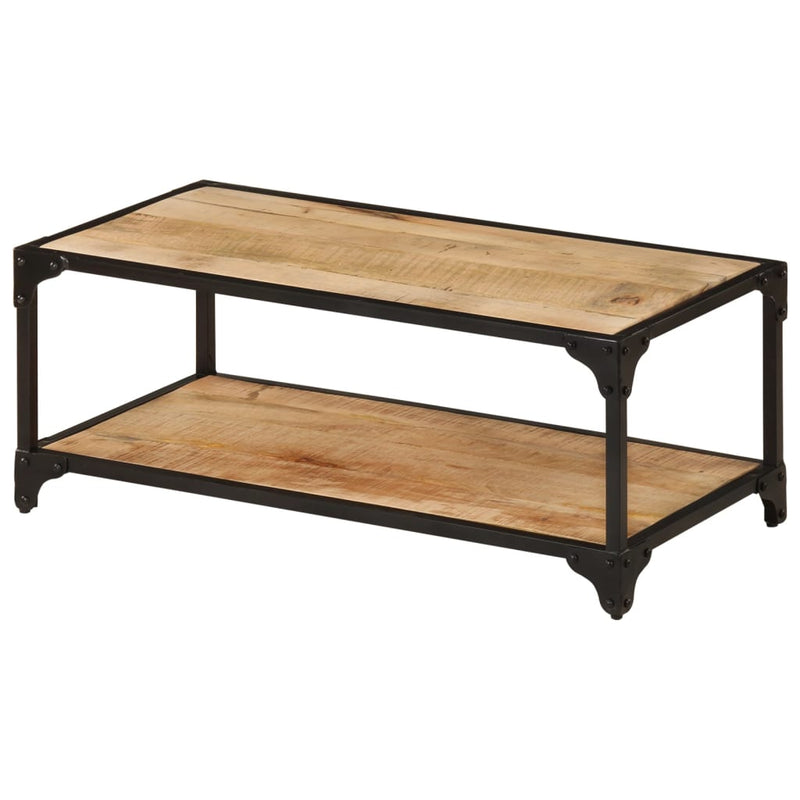 vidaXL tömör nyers mangófa dohányzóasztal 90 x 45 x 35 cm