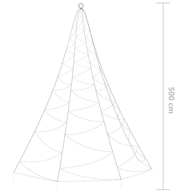 vidaXL fémhorgos fali fa 720 kék LED-del 5 m
