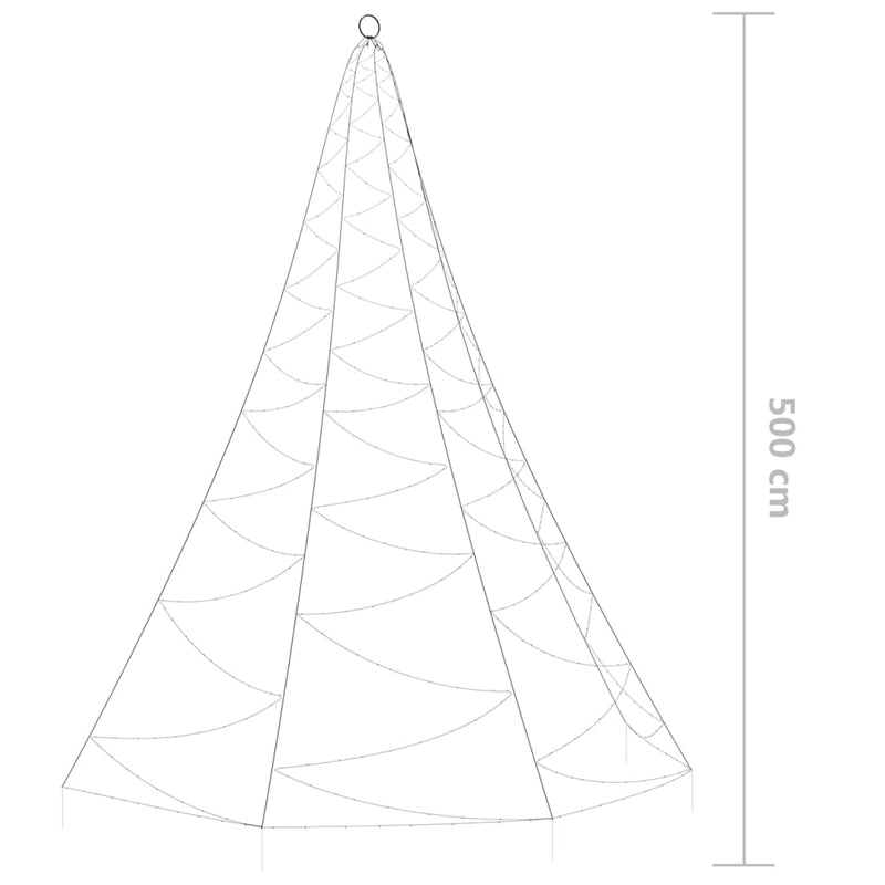 vidaXL fémhorgos fali fa 720 színes LED-del 5 m