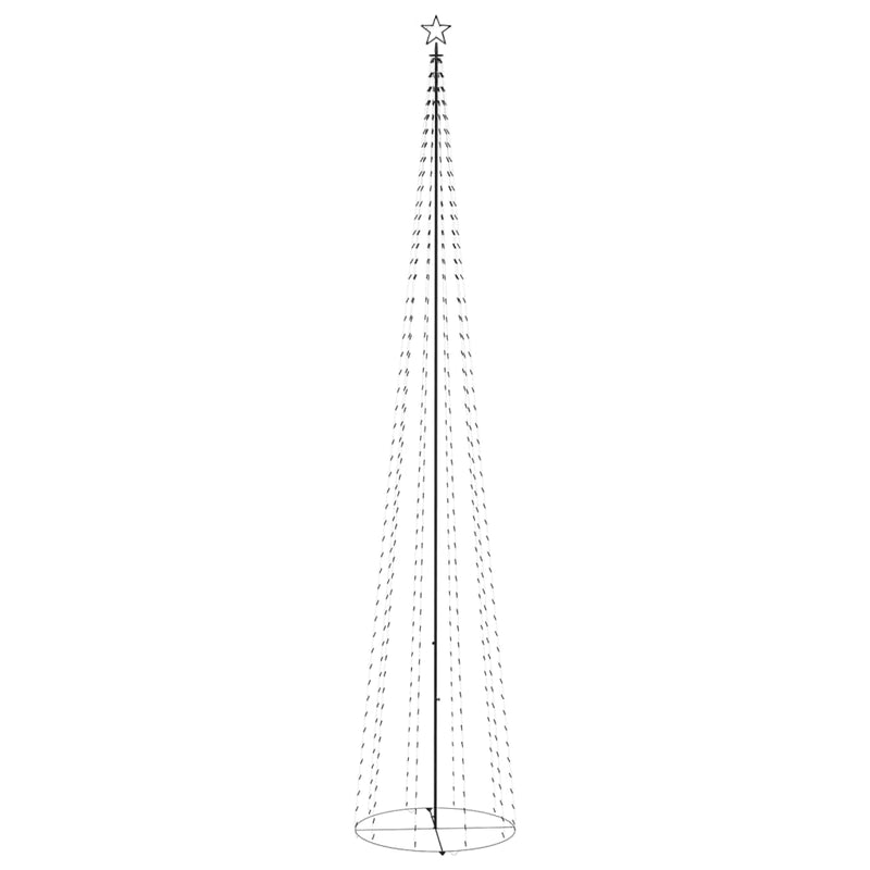 vidaXL kúp alakú karácsonyfa 752 kék LED-del 160 x 500 cm