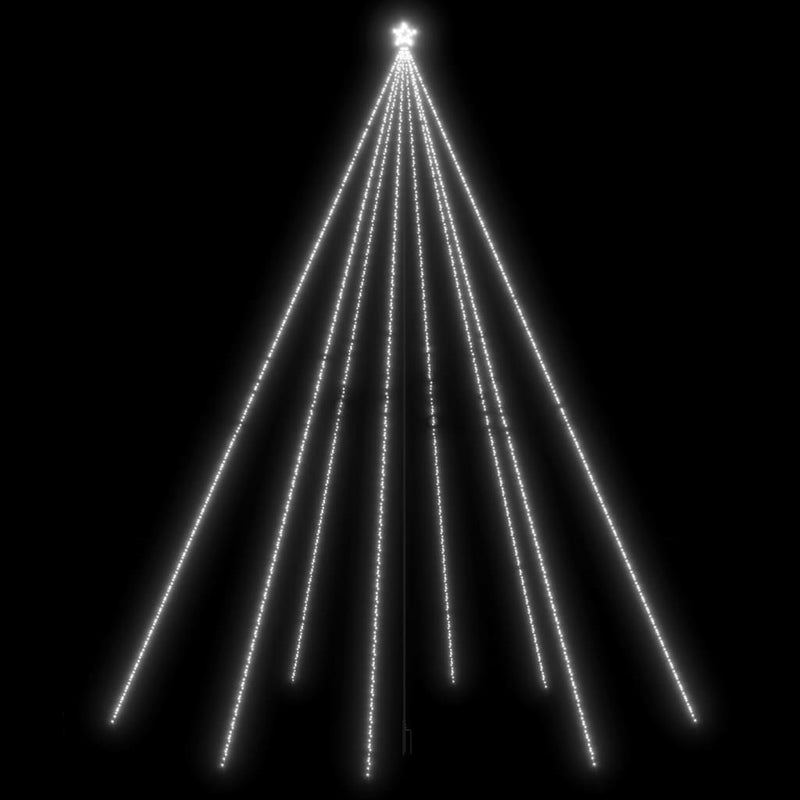vidaXL hideg fehér bel- és kültéri karácsonyi égők 1300 LED-del 8 m