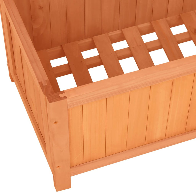 vidaXL barna tömör fenyőfa rácsos kerti ültetőláda 70 x 30 x 135 cm