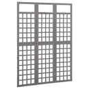 vidaXL 3 paneles szürke tömör fenyő térelválasztó/lugasrács 121x180 cm