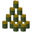 vidaXL 24 db lángmentes meleg fehér LED-es gyertya távirányítóval