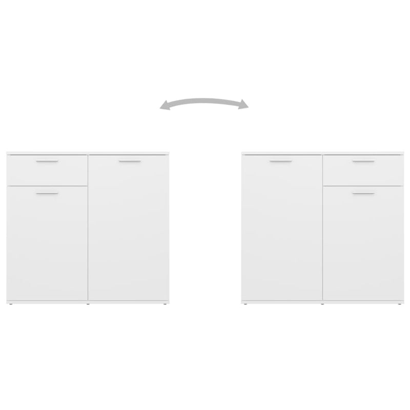 vidaXL fehér szerelt fa tálalószekrény 160 x 36 x 75 cm