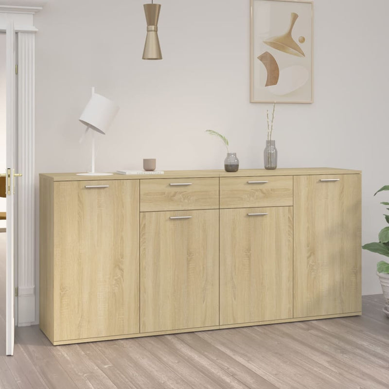 vidaXL sonoma tölgy színű szerelt fa tálalószekrény 160 x 36 x 75 cm