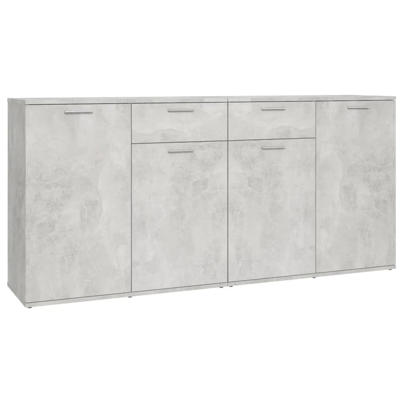 vidaXL betonszürke szerelt fa tálalószekrény 160 x 36 x 75 cm