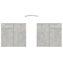 vidaXL betonszürke szerelt fa tálalószekrény 160 x 36 x 75 cm