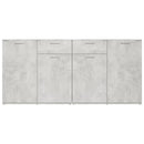 vidaXL betonszürke szerelt fa tálalószekrény 160 x 36 x 75 cm