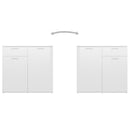 vidaXL magasfényű fehér szerelt fa tálalószekrény 160 x 36 x 75 cm