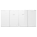 vidaXL magasfényű fehér szerelt fa tálalószekrény 160 x 36 x 75 cm