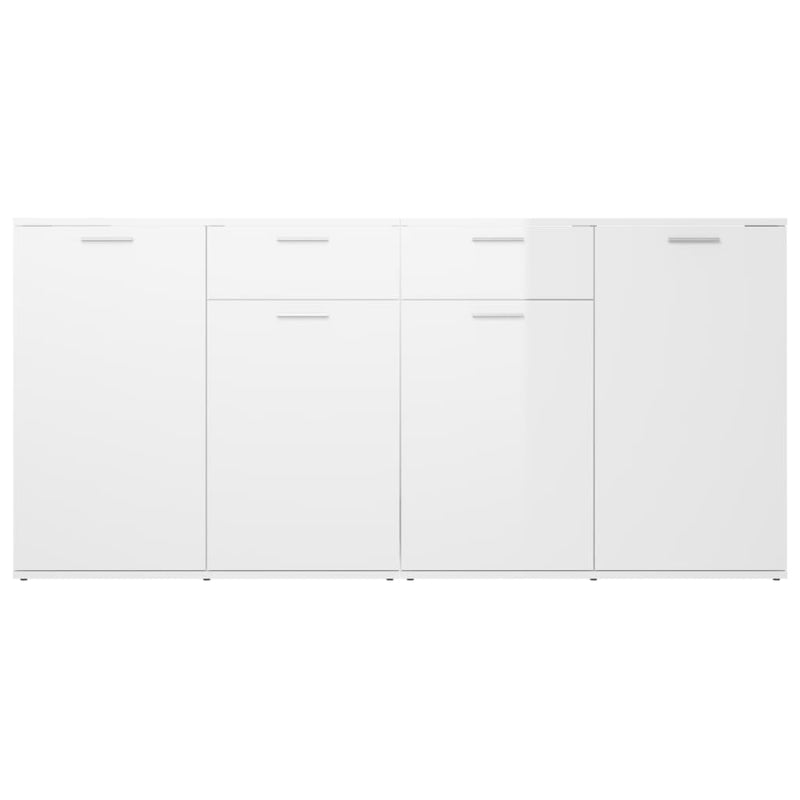 vidaXL magasfényű fehér szerelt fa tálalószekrény 160 x 36 x 75 cm