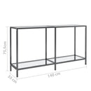 vidaXL átlátszó edzett üveg tálalóasztal 140 x 35 x 75,5 cm