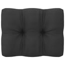 vidaXL háromszemélyes tömör fenyőfa kerti kanapé párnákkal