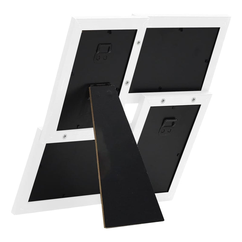 vidaXL fehér MDF fényképkeretszett 4 db 4 x 15 cm-es képhez
