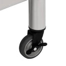 vidaXL rozsdamentes acél konyhai munkaasztal kerekekkel 100x45x85 cm