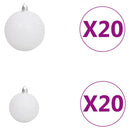 vidaXL zöld műkarácsonyfa LED-ekkel és gömbökkel 400 cm