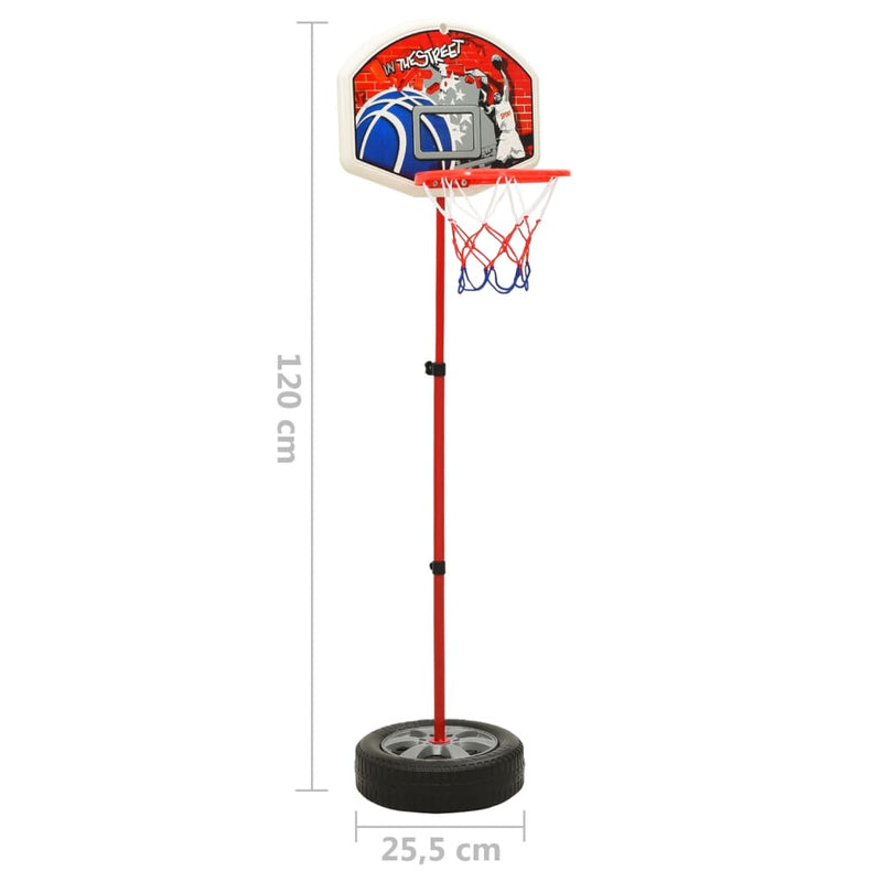 vidaXL állítható kosárlabdajáték-szett 120 cm