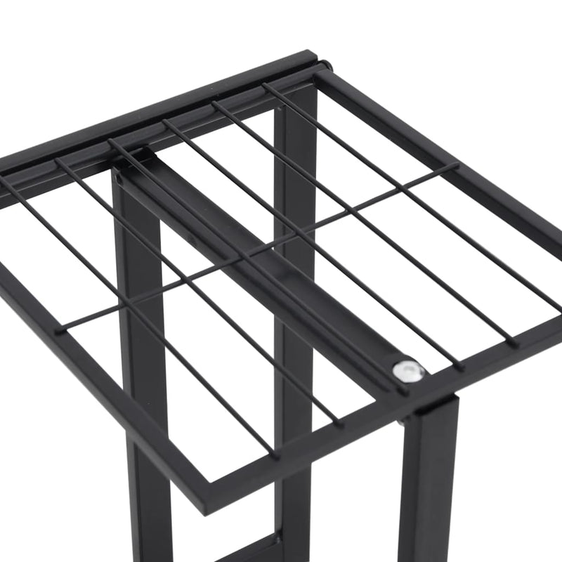 vidaXL fekete 4 szintes acél virágtartó állvány 43 x 22 x 76 cm