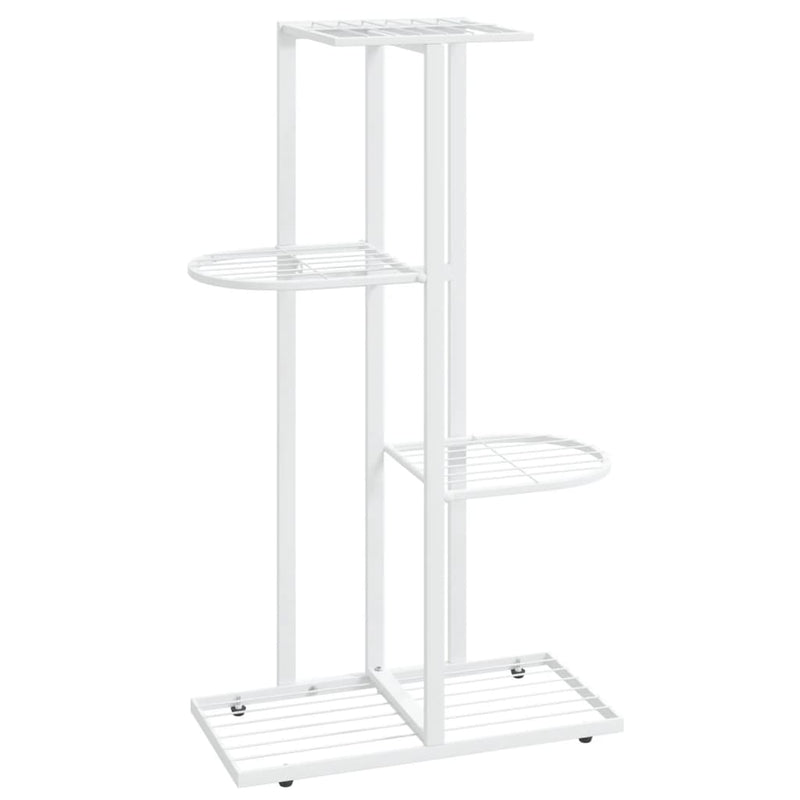 vidaXL fehér 4 szintes acél virágtartó állvány 43 x 22 x 76 cm