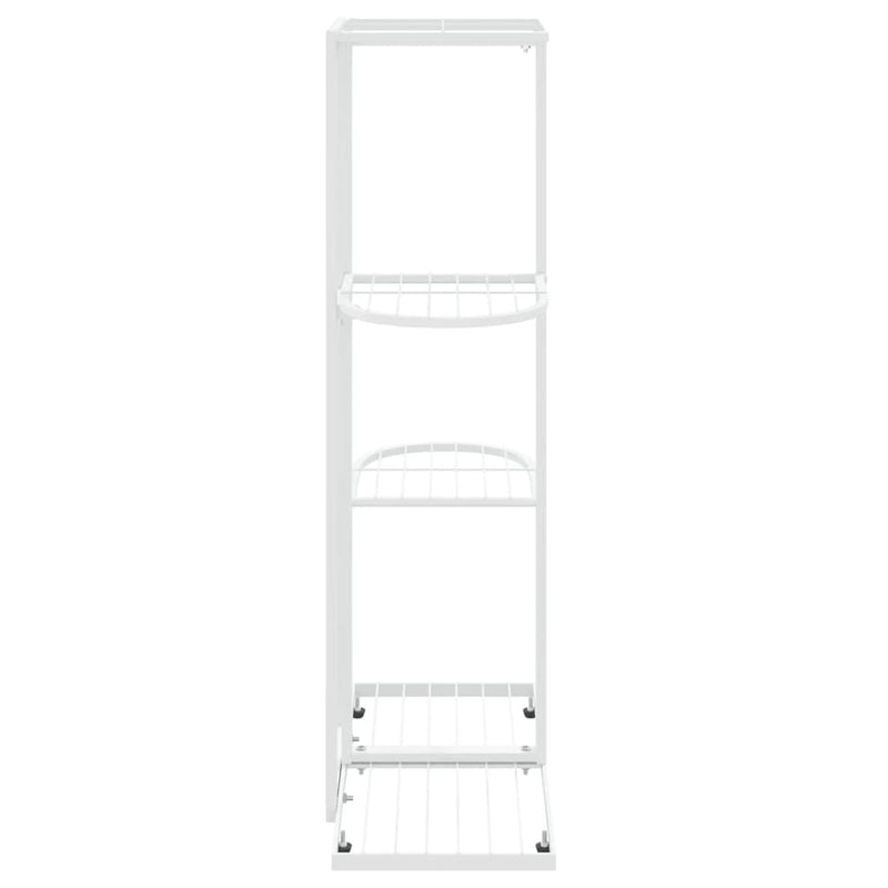 vidaXL fehér 4 szintes acél virágtartó állvány 43 x 22 x 76 cm