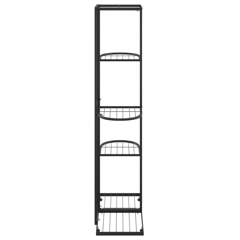 vidaXL fekete 5 szintes acél virágtartó állvány 43 x 22 x 98 cm