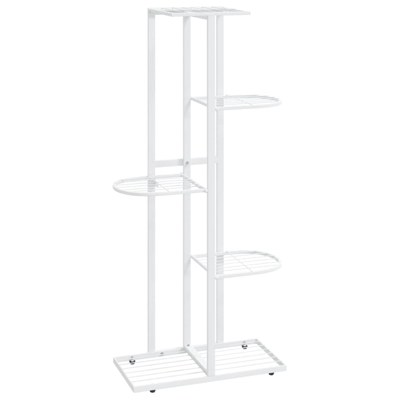 vidaXL fehér 5 szintes acél virágtartó állvány 43 x 22 x 98 cm