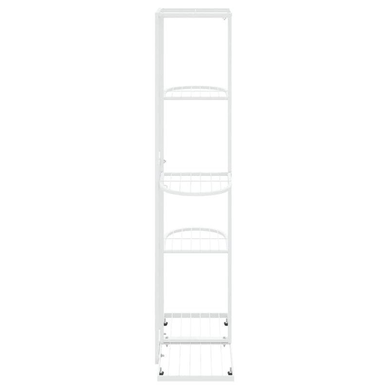 vidaXL fehér 5 szintes acél virágtartó állvány 43 x 22 x 98 cm