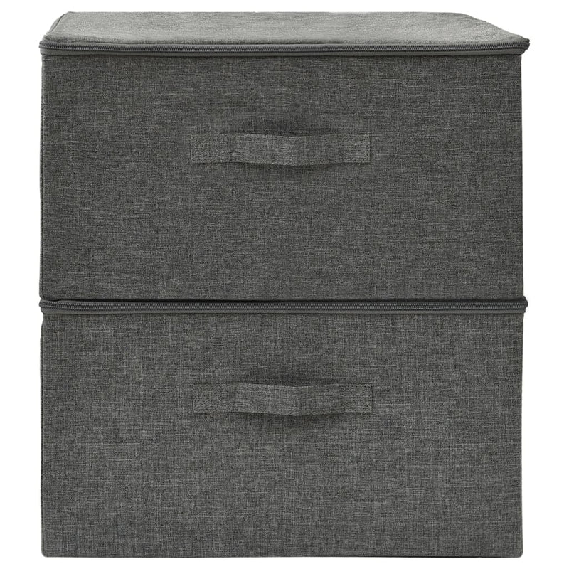 vidaXL 2 db antracitszürke szövet tárolódoboz 43x34x23 cm