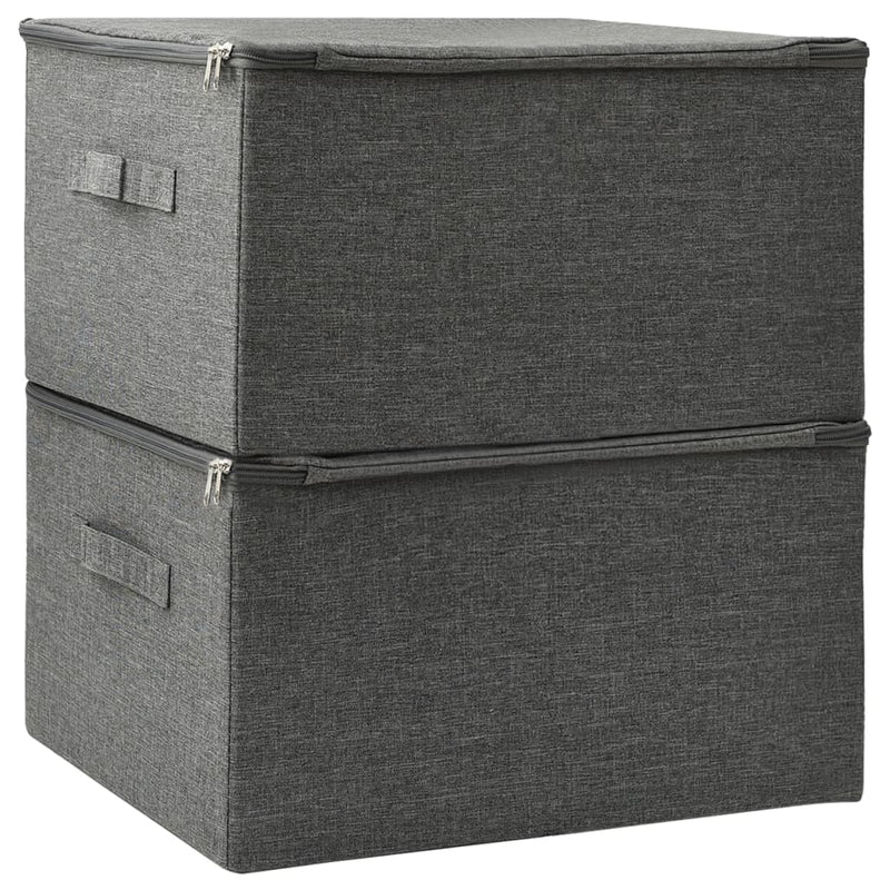 vidaXL 2 db antracitszürke szövet tárolódoboz 43x34x23 cm