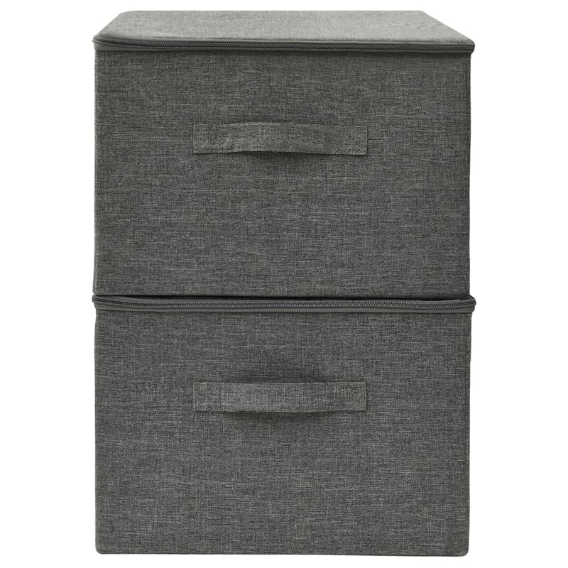 vidaXL 2 db antracitszürke szövet tárolódoboz 43x34x23 cm
