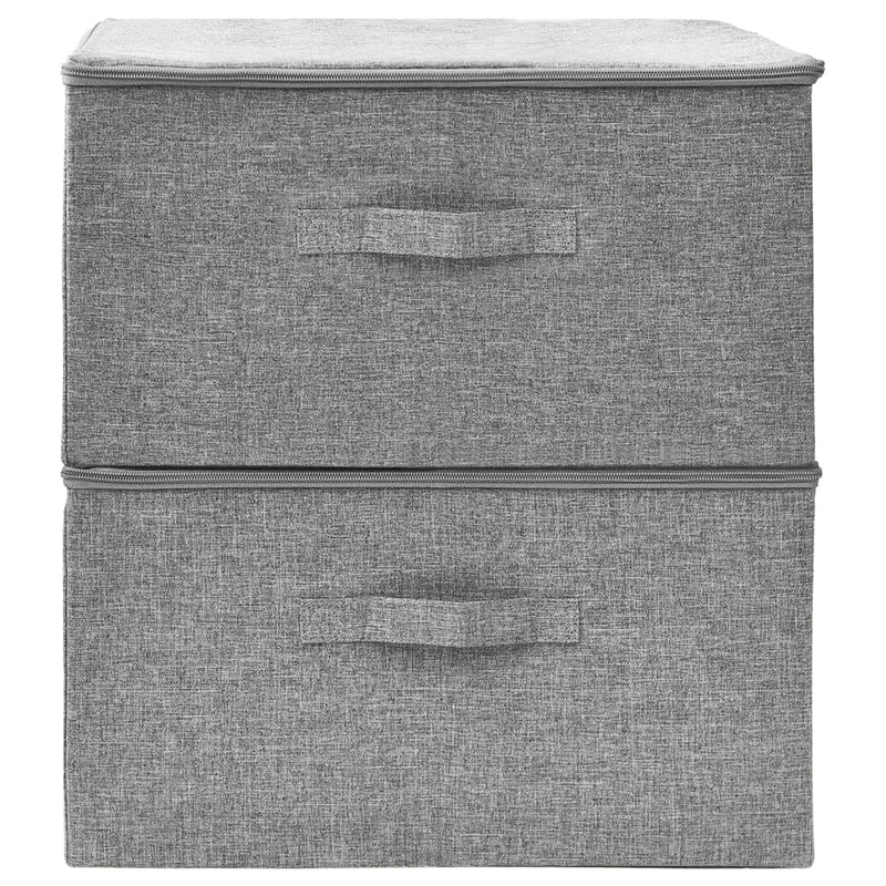 vidaXL 2 db szürke szövet tárolódoboz 43 x 34 x 23 cm